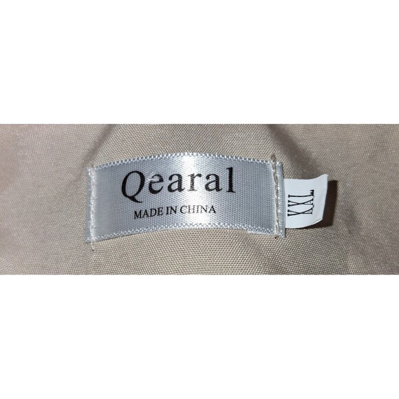 Qearal Oversized V-Neck Blouse Women's Plus Size XXL Beige EUC - Picture 8 of 10